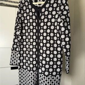 Isaac Mizrahi Monochrome Hexagon Cardigan